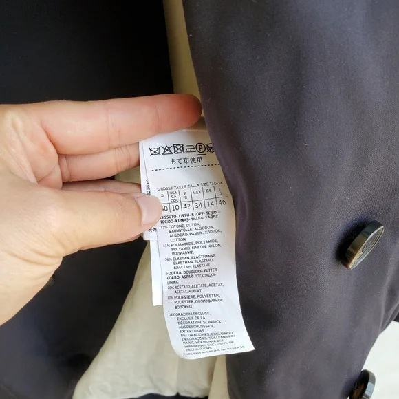 NWT Marella Cimone Navy Trench Coat - Picture 4 of 5